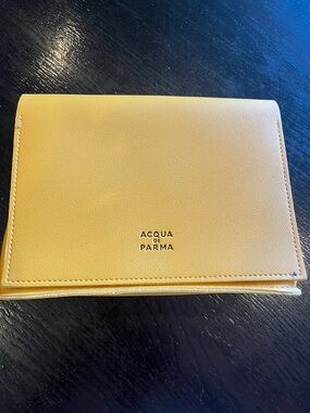 Acqua Di Parma Lemon Yellow Leather Card Case cosmetic bag